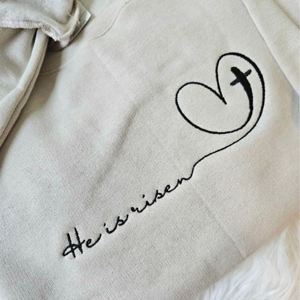 NEW He is Risen Christian Sweatshirt - Picture 2 of 3